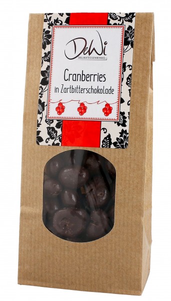 100091-Cranberries in Zartbitterschokolade 150g Tüte - Bild 1