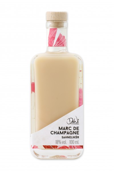 500084-Marc de Champagne Sahnelikör - 18% vol. 100ml - Bild 1